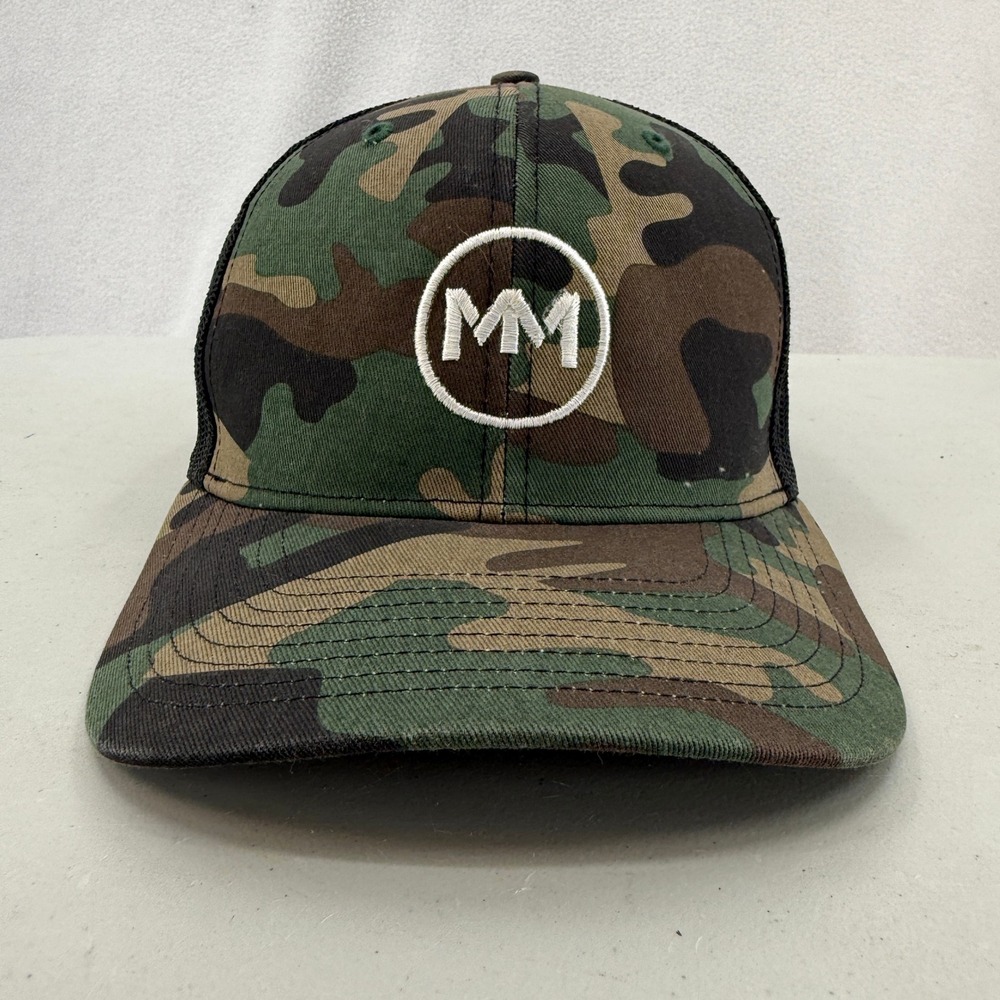 Richardson 112P Trucker Hat Men OSFA Camo Mesh Snapback MM Logo Adjustable